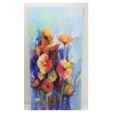 Contemporary Colourful Floral Print on Canvas