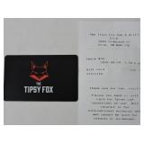 $50 Gift Card to the Tipsy Fox, Erin