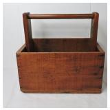 Antique Wooden Market Box with Centre Handle