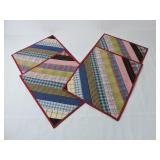 4 Handcrafted  Quilted Placements