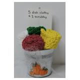 5 Dish Cloths and a Scrubby by Crafty Creations
