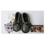Child's Single Sole Moccasins Sz 4