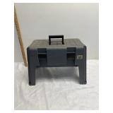 Plastic tool box/ stool with contents-17x10x13ï¿½