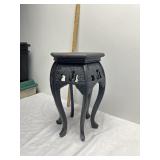 Small painted wood carved side table-12ï¿½ diameter