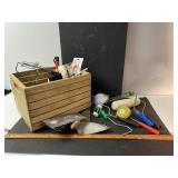 Wood crate- 13x16.5x10ï¿½ tall full of painting
