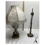 2 lamps- 28ï¿½ tall with shade & heavy metal lamp -