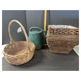 Baskets & watering can