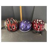 3 Bicycle helmets- see pictures