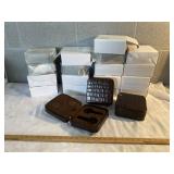 Large lot of leather watch and cufflink travel