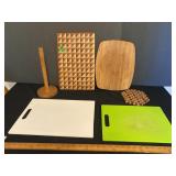Cutting boards and paper towel holder