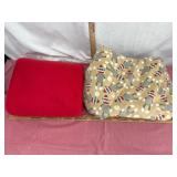 Sock Monkey and Red fleece Fabric Pieces