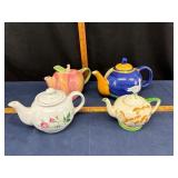 Four Decorative Teapots