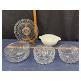 Cut Glass and Pyrex Bowls
