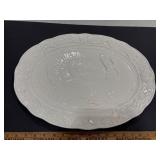 White Ceramic Turkey Platter