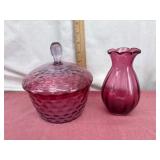 Cranberry Glassware Items