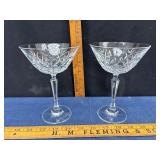 Pair of Crystal Champagne Coupes