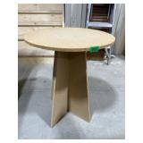 Round Cork-Top Side Table