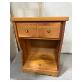 Wooden Nightstand With Drawers