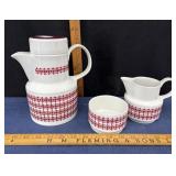 Arklow Ireland coffee pot with burner cream and