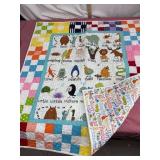 Handmade Alphabet Animal Quilt