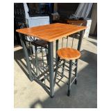 Pub Table With Two Stools