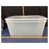 Two Clear Storage Totes with One Lid