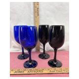 Black Amethyst and Cobalt Blue Glasses