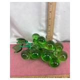 Green Glass Grape Cluster Display