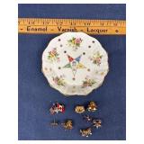 Mosaic Trinket Dish with Eight Pins