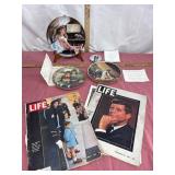 Decorative Plates and LIFE Magazines
