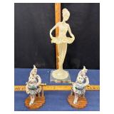 Figurine Group: Ballerina & Bunny Pair