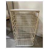 Metal Rack with Wire Baskets