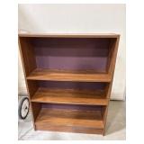Wooden Bookshelf With Three Shelves