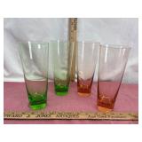Tall Coloured Pilsner Glasses Set