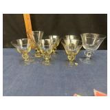 Amber Skruf Sweden stemware