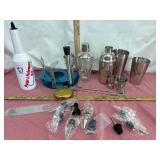 Barware Lot with Cocktail Shakers