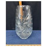 Cut Crystal Vase with Starburst Design