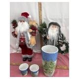 Santas and Christmas Vase