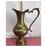 Brass Etched Decorative Pitcher