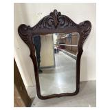 Antique Ornate Victorian Wood Mirror - 38' x 19ï¿½'