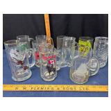 Assorted Glass Steins