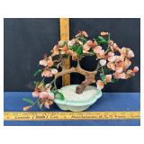 Peking Glass Botanical Tree Sculpture