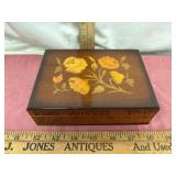 Vintage Wooden Music Jewelry Box