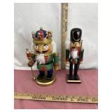 Two Wooden Christmas Nutcraker Soldier/King