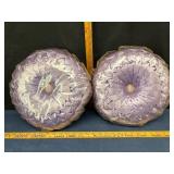 Purple Satin Decorative Cushions