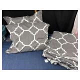 Gray and White Bedding Set