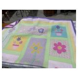 Handmade Patchwork Floral Quilt