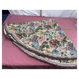 Floral Italian Textile with Fringe
