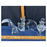 Four Crystal Figurines