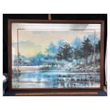 Framed Landscape Watercolor Print
